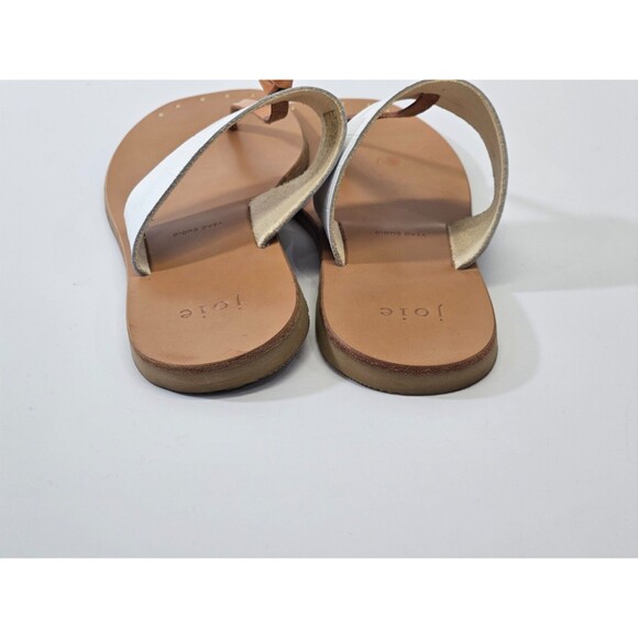 Joie A La Plage 37.5 (US 7) Leather Flip Flop Thong Sandals Flat Beach EUC - Picture 6 of 8